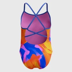 Racing|Fitness-Speedo Printed Double X Back One Piece