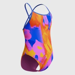 Racing|Fitness-Speedo Printed Double X Back One Piece