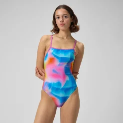 Training|One Pieces-Speedo Printed Double X Back One Piece Acid Rain