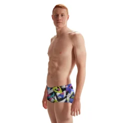 Briefs-Speedo Printed Euro Brief Blue Pink Yellow