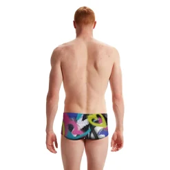 Briefs-Speedo Printed Euro Brief Blue Pink Yellow