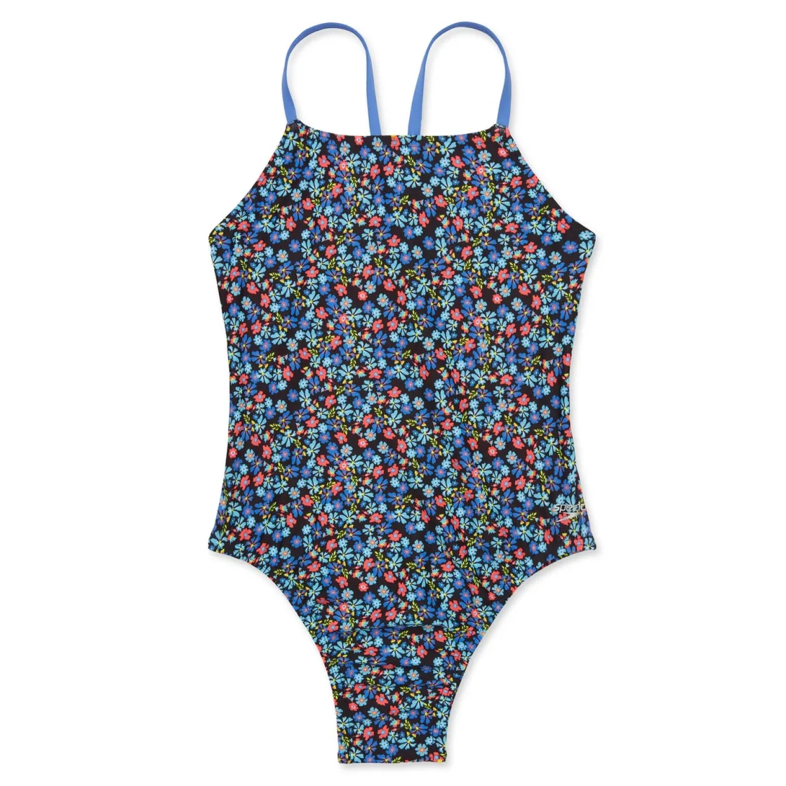 Fitness|Training-Speedo Printed Fixed Back One Piece Black/Blue