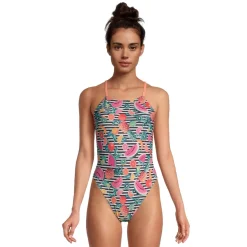 Fitness|Training-Speedo Printed Fixed Back One Piece Multi