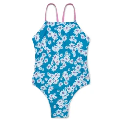 Fitness|Training-Speedo Printed Fixed Back One Piece Blue