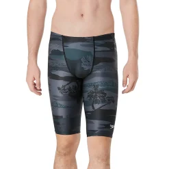 Jammers|Boys Training-Speedo Printed Jammer Camo Beach Anthracite