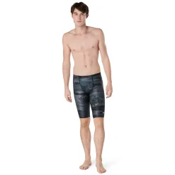 Jammers|Boys Training-Speedo Printed Jammer Camo Beach Anthracite