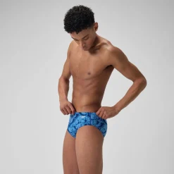 Briefs-Speedo Printed One Brief Sea Stripe-Servres Blue