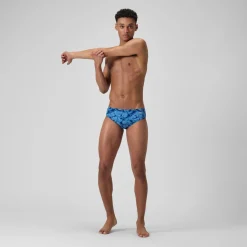 Briefs-Speedo Printed One Brief Sea Stripe-Servres Blue