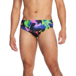 Briefs-Speedo Printed One Brief Black Blue Green