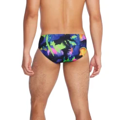 Briefs-Speedo Printed One Brief Black Blue Green