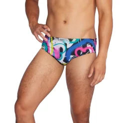 Briefs-Speedo Printed One Brief Blue Pink Yellow