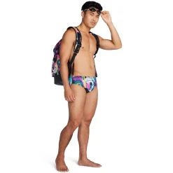 Briefs-Speedo Printed One Brief Blue Pink Yellow