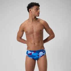 Briefs-Speedo Printed One Brief Geo Dome-Punch Blue
