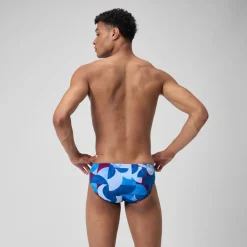 Briefs-Speedo Printed One Brief Geo Dome-Punch Blue