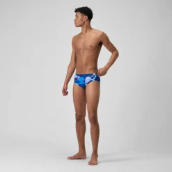 Briefs-Speedo Printed One Brief Geo Dome-Punch Blue