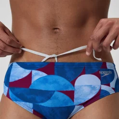 Briefs-Speedo Printed One Brief Geo Dome-Punch Blue
