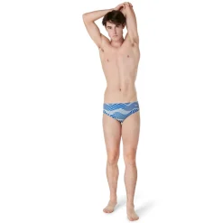 Briefs-Speedo Printed One Brief Wave Blue