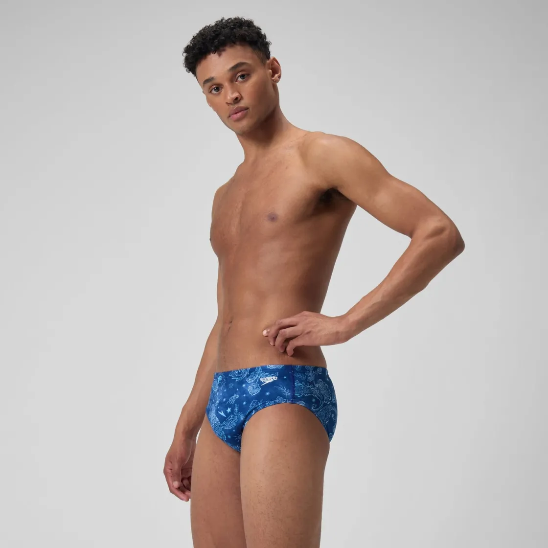 Briefs-Speedo Printed One Brief Booms and Bolts Blue