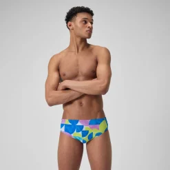 Briefs-Speedo Printed One Brief Geo Dome Lemon Drizzle