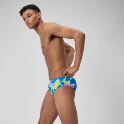 Briefs-Speedo Printed One Brief Geo Dome Lemon Drizzle