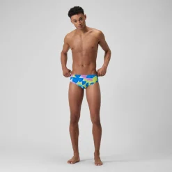 Briefs-Speedo Printed One Brief Geo Dome Lemon Drizzle