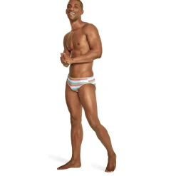 Briefs-Speedo Printed One Brief Multi Stripe - Green Gecko