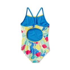Girls Training|Girls Swimwear-Speedo Printed Propel Back One Piece Super Sonic Blue