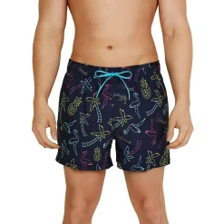 Swim Trunks & Boardshorts-Speedo Printed Redondo Edge Volley 14" Navy