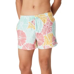 Swim Trunks & Boardshorts-Speedo Printed Redondo Edge Volley 14" Yellow Pink