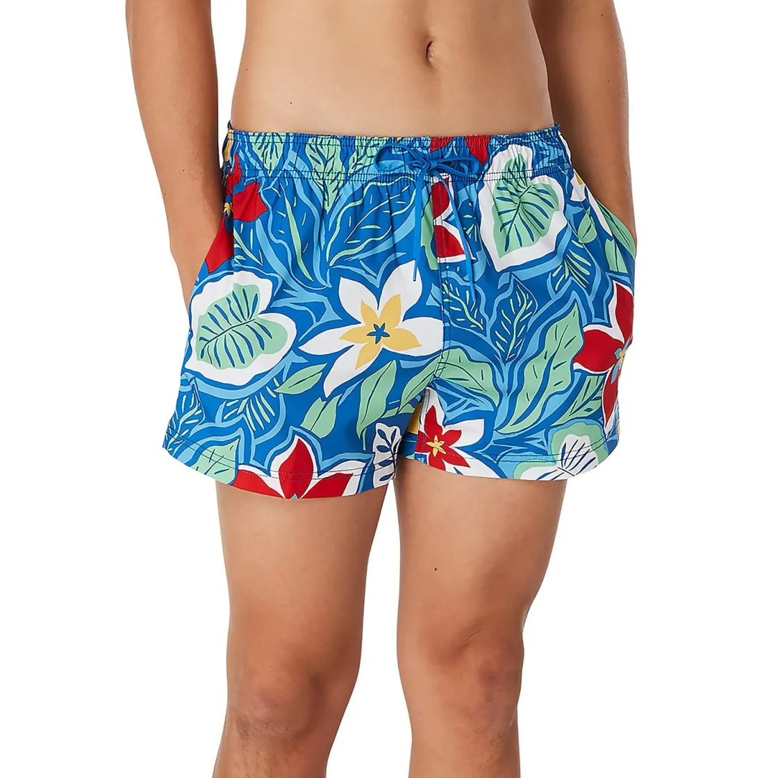 Swim Trunks & Boardshorts-Speedo Printed Redondo Edge Volley 14" Turkish Sea