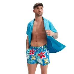 Swim Trunks & Boardshorts-Speedo Printed Redondo Edge Volley 14