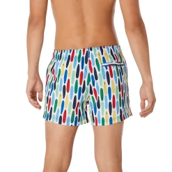 Swim Trunks & Boardshorts-Speedo Printed Redondo Edge Volley 14" Azure Blue