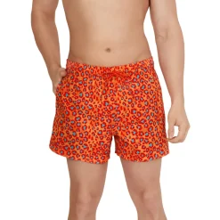 Swim Trunks & Boardshorts-Speedo Printed Redondo Edge Volley 14" Spicy Orange