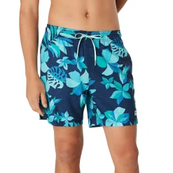 Swim Trunks & Boardshorts-Speedo Printed Redondo Edge Volley 17" Navigate