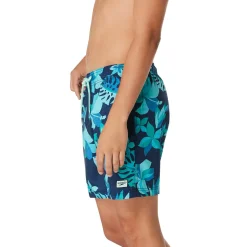 Swim Trunks & Boardshorts-Speedo Printed Redondo Edge Volley 17