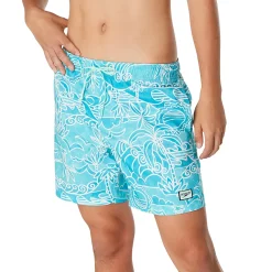 Swim Trunks & Boardshorts-Speedo Printed Redondo Edge Volley 17" Beach Glass