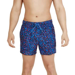 Swim Trunks & Boardshorts-Speedo Printed Redondo Edge Volley 14" Bright Cobalt