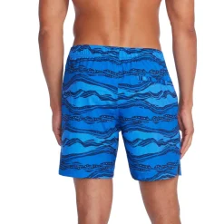 Swim Trunks & Boardshorts-Speedo Printed Redondo Edge Volley 17" Navy