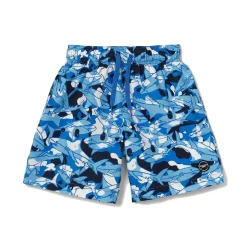 Boys Swimwear-Speedo Printed Redondo Volley 15" Navy