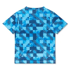 Boys Swimwear-Speedo Printed Short Sleeve Swim Shirt Turkish Sea
