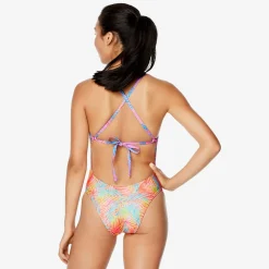Fitness|Training-Speedo Printed Splice One Piece Pink