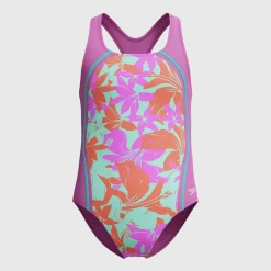 Girls Training|Girls Swimwear-Speedo Printed Sport Splice One Piece