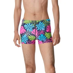 Square Legs-Speedo Printed Square Leg Green Gecko
