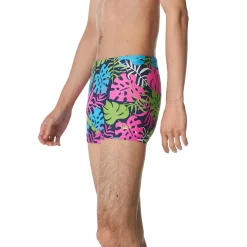 Square Legs-Speedo Printed Square Leg Green Gecko