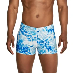 Square Legs-Speedo Printed Square Leg White Blue