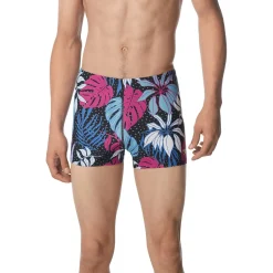 Square Legs-Speedo Printed Square Leg Fuchsia