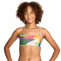 Two Pieces-Speedo Printed Strappy Bikini Top Block Tropics