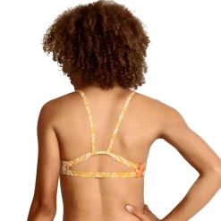 Two Pieces-Speedo Printed Strappy Bikini Top Yellow