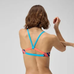 Two Pieces-Speedo Printed Strappy Fixed Bikini Top Montage Mayhem