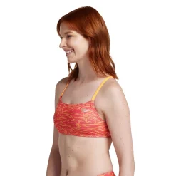 Two Pieces-Speedo Printed Strappy Top Orange